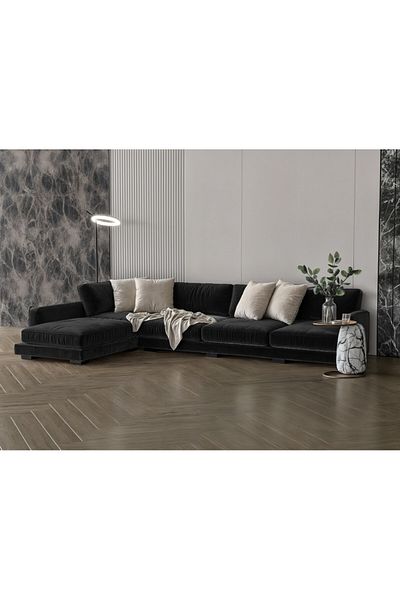 Oak House Circular velvet gray chair size 90x90x77 cm - gray