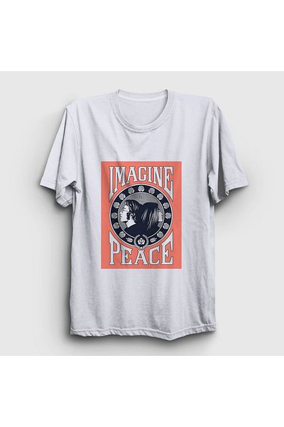 Presmono Μπλουζάκι Unisex White Peace Beatles John Lennon 34962tt