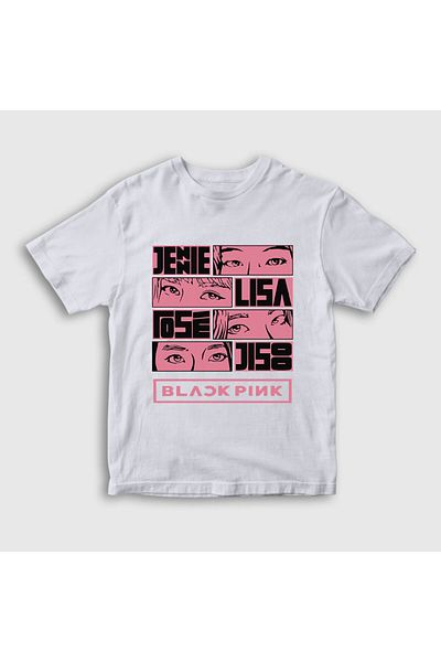 Presmono Tricou unisex copii alb Comics Blackpink 19352tt