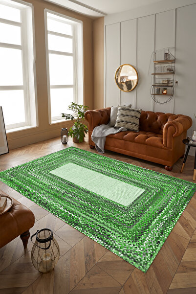 Viyana Home Ψηφιακή αντιολισθητική βάση με ψάθινο σχέδιο από γιούτα, μοντέλο που πλένεται, χαλί δαπέδου για κουζίνα και σαλόνι