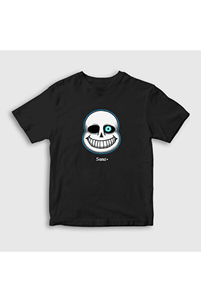 Presmono Unisex dečji crni Undertale T-shirt - Sans Face 32664tt