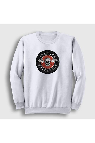 Presmono Unisex Λευκό Κόκκινο Avenged Sevenfold Φούτερ 16124tt
