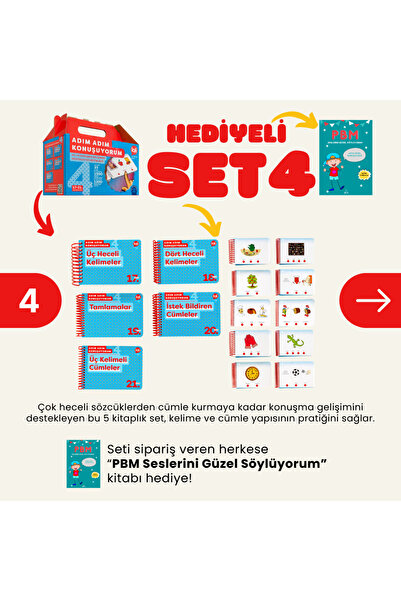 Lali Yayınları Adım Adım Konuşuyorum Eğitim Seti 4