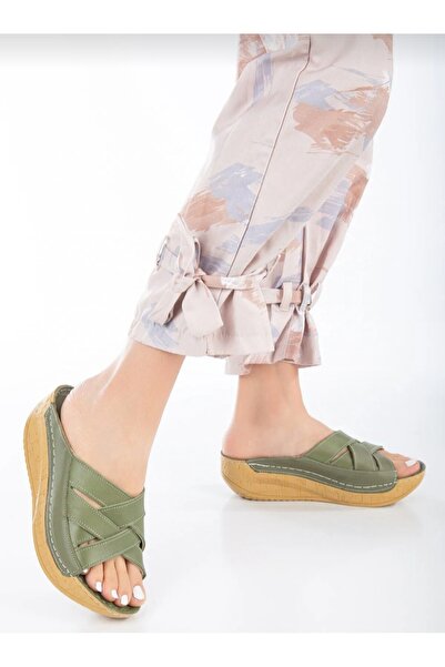 ESER kadın deri dolgu topuk terlik