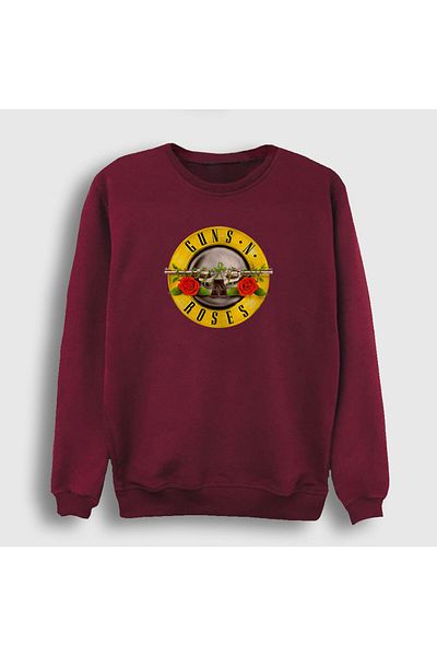 Presmono Φούτερ Unisex Claret Red Logo Guns N' Roses 58491tt