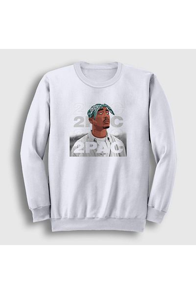 Presmono Φούτερ Unisex Λευκό 2pac Tupac Shakur 45441tt
