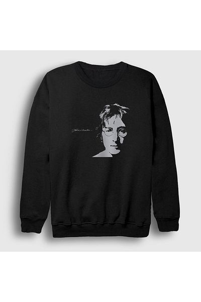 Presmono Unisex Μαύρο Αυτοπροσωπογραφία The Beatles John Lennon Φούτερ 35161tt