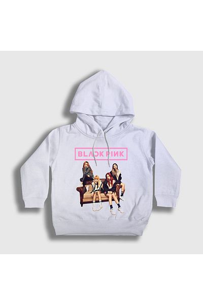 Presmono Hanorac cu glugă unisex pentru copii, bandă albă, Blackpink 19294tt
