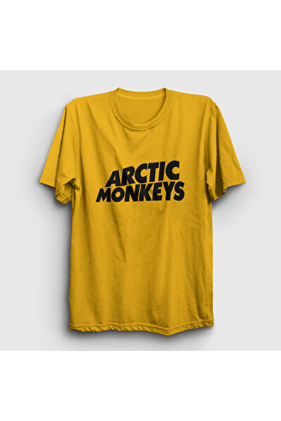 Presmono Unisex žuti logo Arctic Monkeys T-shirt 14267tt