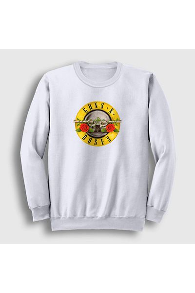 Presmono Φούτερ Unisex White Logo Guns N' Roses 58491tt