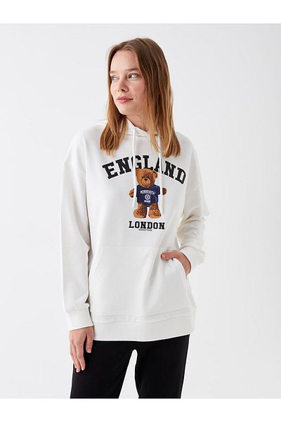LC Waikiki Printed Long Sleeve Women's Hoodie