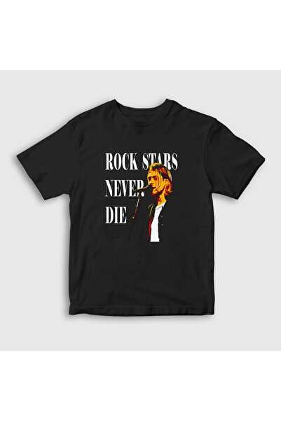 Presmono Unisex dečje crne Never Nirvana Kurt Cobain T-shirt 35774tt