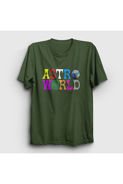 Presmono Μπλουζάκι Unisex Khaki Astroworld V2 Travis Scott 43966tt