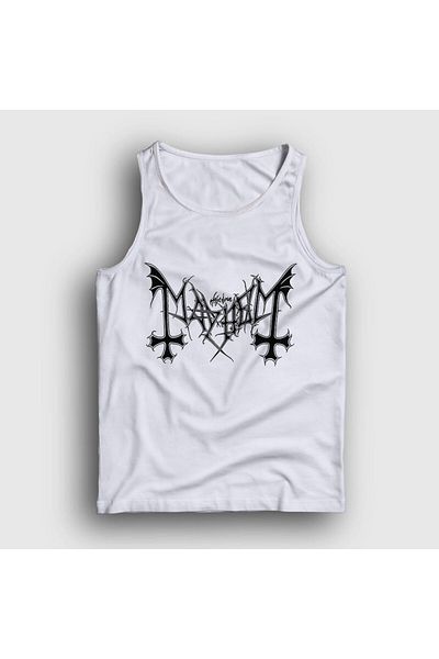 Presmono Unisex Λευκό λογότυπο Mayhem Singlet 64721tt