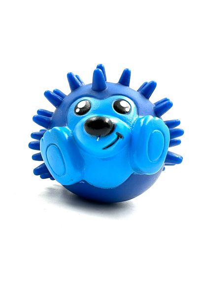 Tasma Market Set of 4 Sounded Hedgehog Teether and Anti Tartar Dog Play Balls