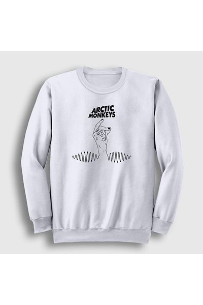 Presmono Φούτερ Unisex White Snap Arctic Monkeys 15057tt