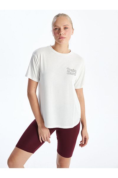 LC Waikiki Γυναικείο αθλητικό μπλουζάκι XSIDE ACTIVE Crew Neck με στάμπα