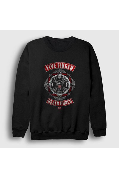 Presmono Φούτερ Unisex Μαύρο Usa Five Finger Death Punch 63199tt
