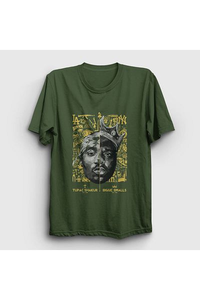 Presmono Μπλουζάκι Unisex Khaki Biggie Smalls Tupac Shakur 45661tt