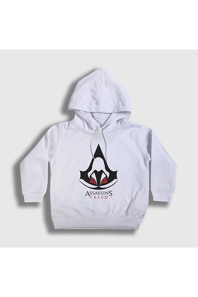 Presmono Hanorac cu glugă Assassin's Creed Robe albă pentru copii unisex 24323tt