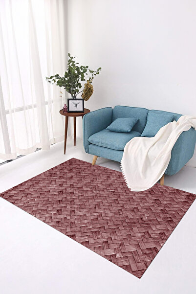 Viyana Home Digital Anti-Slip Base Jute Modern Washable Floor Mat Kitchen Living Room Carpet