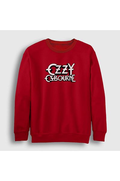 Presmono Унисекс суитшърт с червено лого на Ozzy Osbourne 39485tt