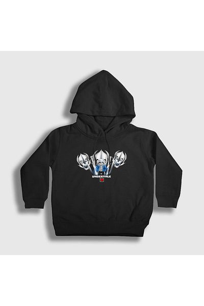 Presmono Унисекс детски черен суитшърт с качулка Gaster Blasters Undertale 32219tt