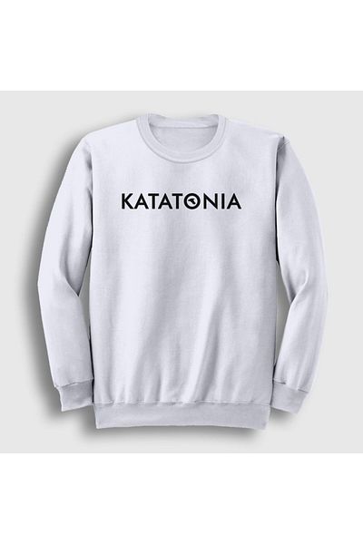 Presmono Unisex Λευκό Νέο Λογότυπο Katatonia Φούτερ 90631tt