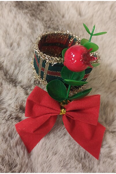 Marrone Christmas New Year - Napkin Holder Table Ornament and Ring 6 Pieces