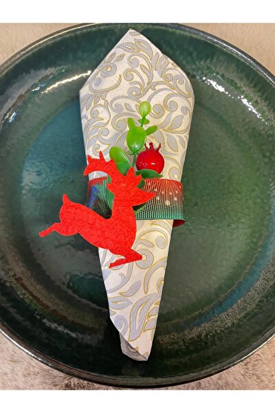 Marrone New Year's Desktop - New Year's Napkin Holder and Ornament Napkin Ring