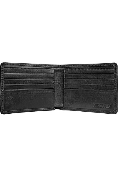 Hidesign RFID Blocking Trifold Wallet for Men - Black, Genuine Leather, Modern Design