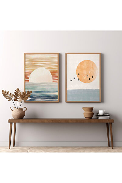 Dekorsiahome 2-dijelni set slika u drvenom okviru BirdsinSun