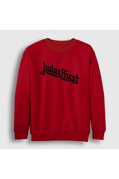 Presmono Унисекс суитшърт с червено лого на Judas Priest 88382tt
