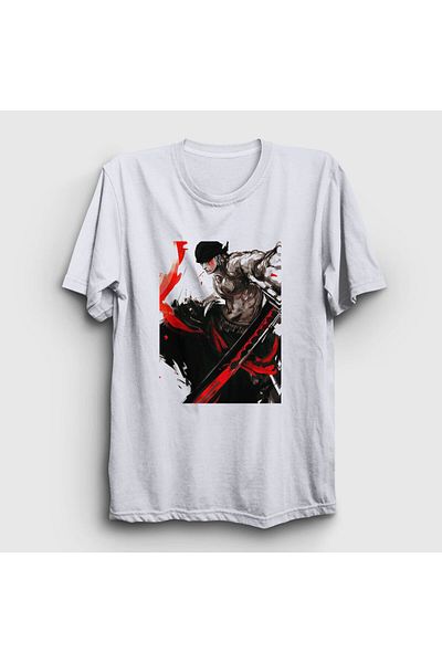 Presmono Μπλουζάκι Unisex White Zoro Anime One Piece 136210 ττ