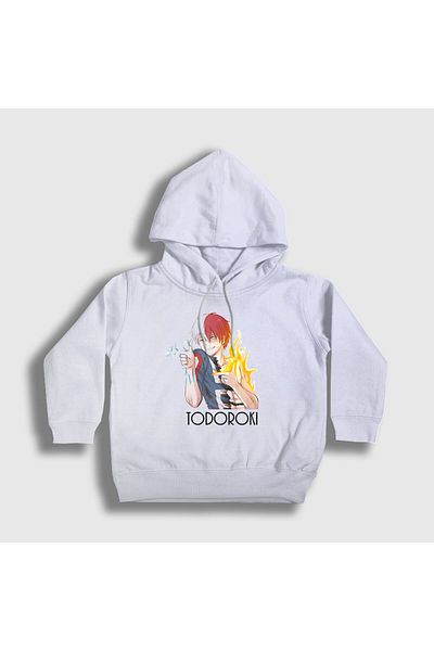 Presmono Unisex Παιδικό λευκό Shoto Anime Boku No Hero Academia Φούτερ με κουκούλα 128791 ττ