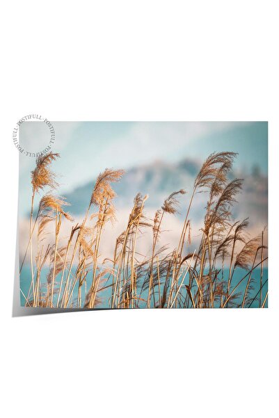 Postifull Poster Reeds by the Lake, poster de perete fără cadru, pictură orizontală de perete Seria Comfort NR:108444