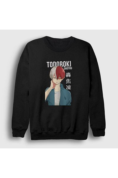 Presmono Унисекс черен суичър Shotou Anime Boku No Hero Academia 129090tt