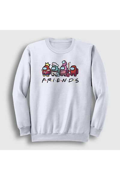 Presmono Φούτερ Unisex White Friends Among Us 77537tt