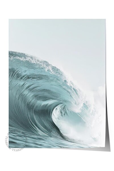 Postifull Big Wave Poster, Frameless Wall Poster, Vertical Wall Painting Comfort Series No: 108421