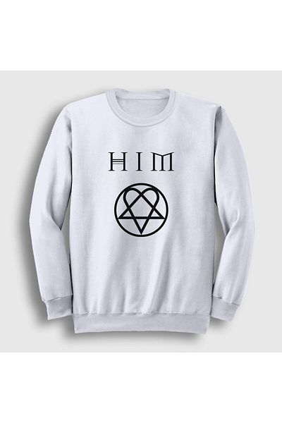 Presmono Λευκό λογότυπο Unisex Him Sweatshirt - 80919tt