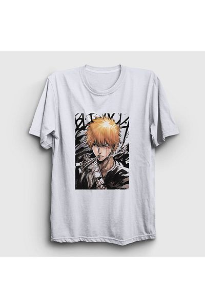 Presmono Μπλουζάκι Unisex White Ichigo Anime Bleach 127520 ττ