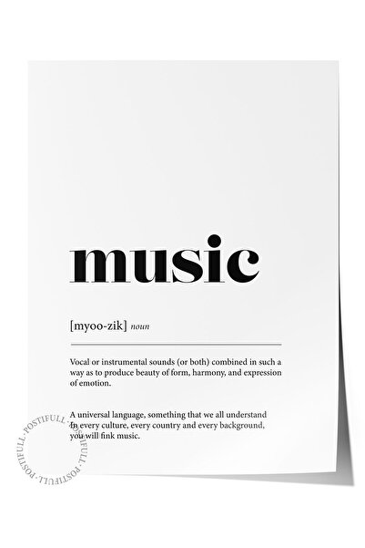 Postifull Music Poster, Çerçevesiz Duvar Posteri, Dikey Duvar Tablosu Comfort...
