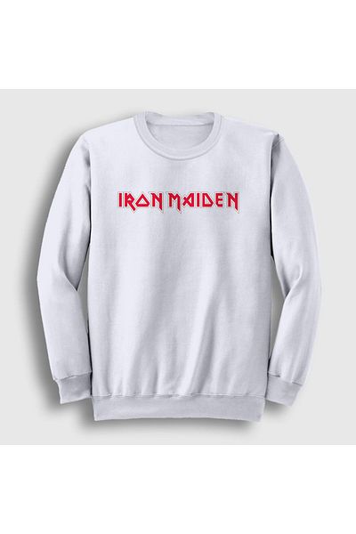 Presmono Φούτερ Unisex Λευκό λογότυπο Iron Maiden 86629tt