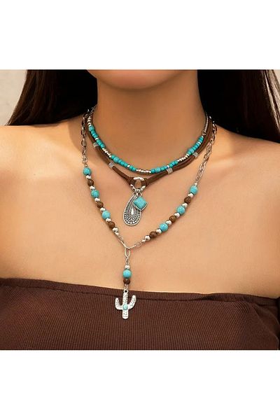 Store Turquoise Beaded 3-Piece Vintage Necklace