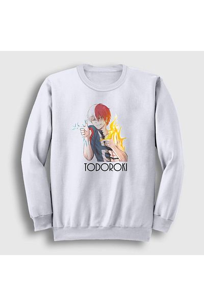 Presmono Φούτερ Unisex White Shoto Anime Boku No Hero Academia 128811 ττ
