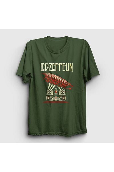 Presmono Μπλουζάκι Unisex Khaki Mothership Led Zeppelin 96150tt