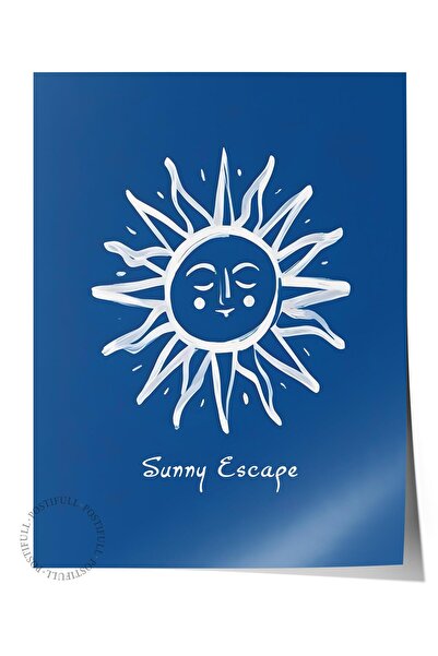 Postifull Αφίσα Sunny Escape, Αφίσα τοίχου χωρίς πλαίσιο, Κάθετη ζωγραφική το...