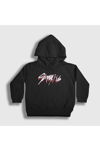 Presmono Унисекс детски суитшърт с качулка и черно лого V2 Stray Kids 122817tt