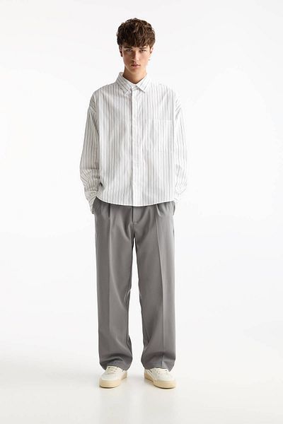Pull & Bear Tailored fit wide-leg trousers