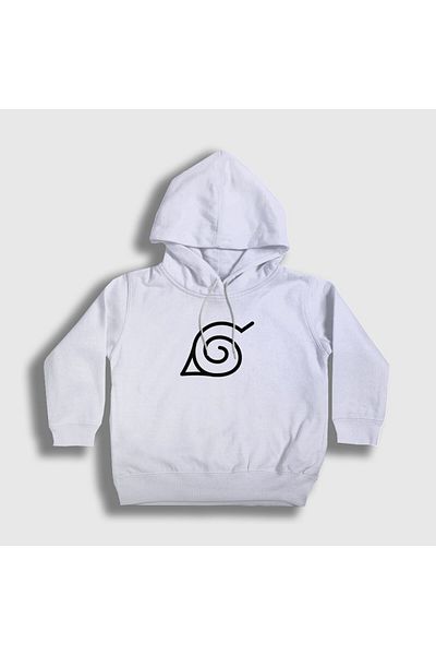 Presmono Hanorac cu glugă unisex alb Konoha Anime Naruto133341tt